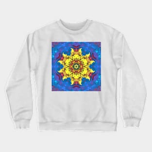 Psychedelic Hippie Yellow Blue and Pink Crewneck Sweatshirt